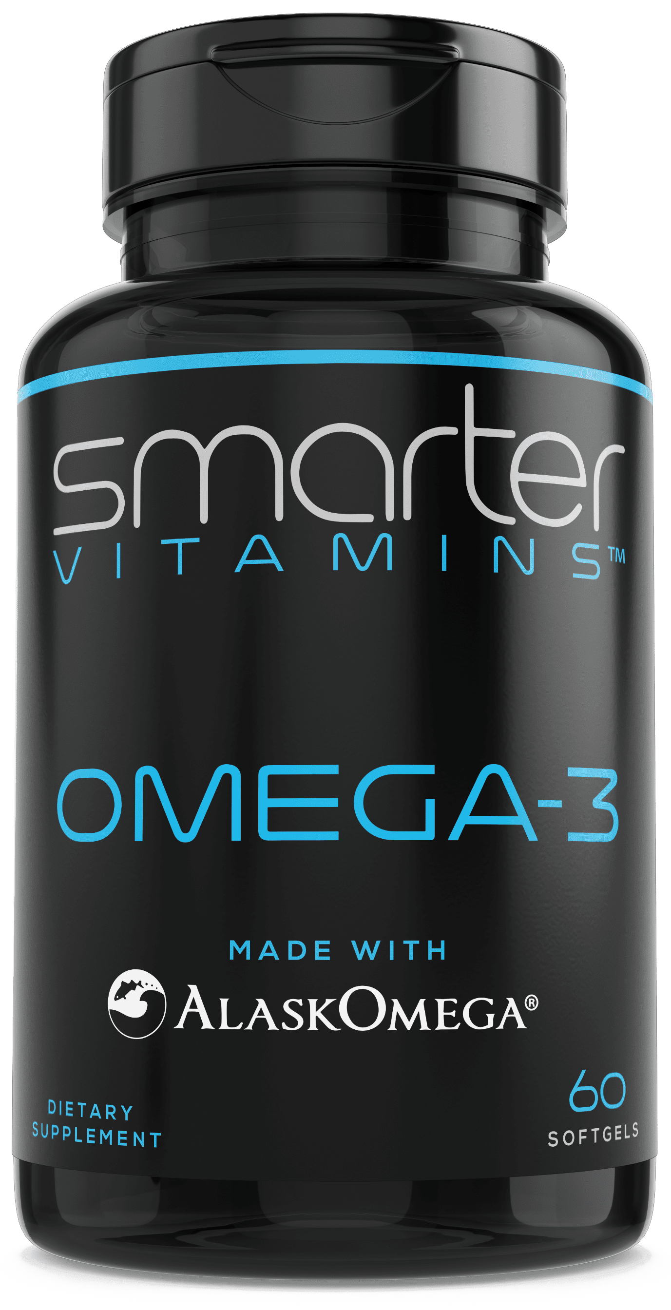 SmarterVitamins Omega 3 Fish Oil, Strawberry Flavor, Burpless, Tasteless, 2000mg, DHA EPA Triple Strength Brain Support, Joint Support, Made with AlaskOmega, Heart Support