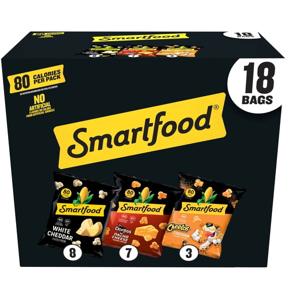Smartfood Variety Pack Flavored Popcorn 3 Flavors, 18 Count, 0.5 oz Bags