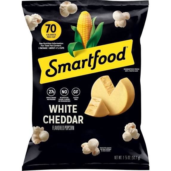 Smartfood Gluten Free, No Artificial Colors White Cheddar Popcorn Bag, 1.875 oz