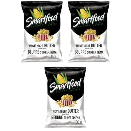 Smartfood Movie Night Butter Flavor Seasoned Popcorn, 150g (3 Pack)