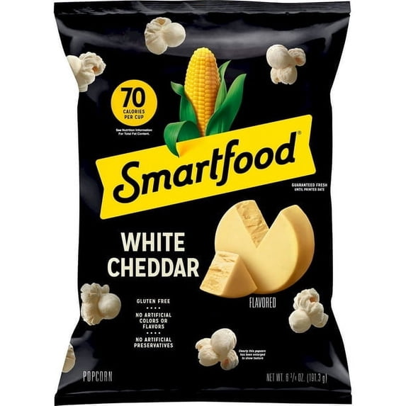 Smartfood Popcorn, White Cheddar, 6.75 oz Bag-3Pack