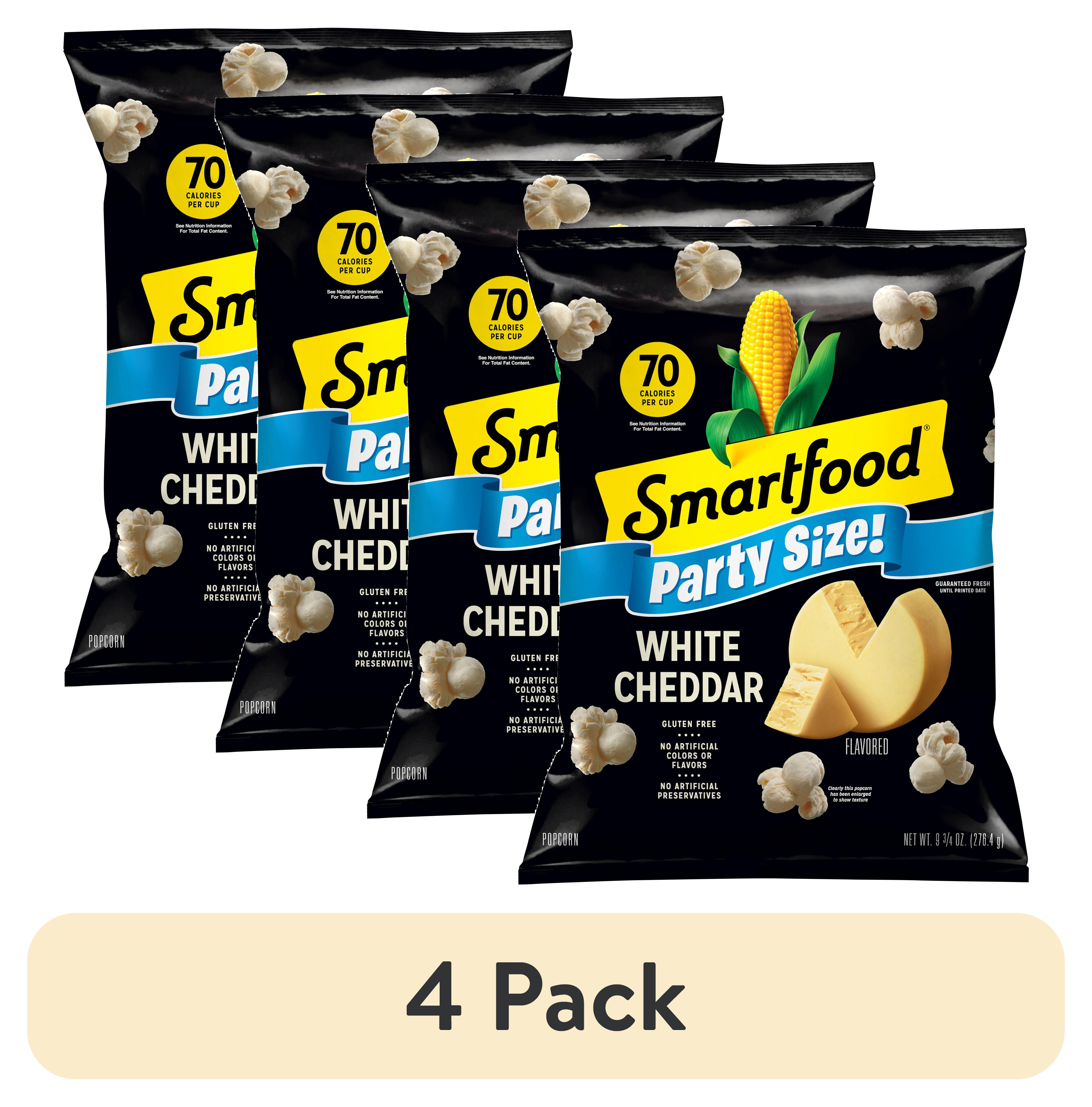 (4 pack) Smartfood Popcorn, White Cheddar, 9.75 oz - Walmart.com