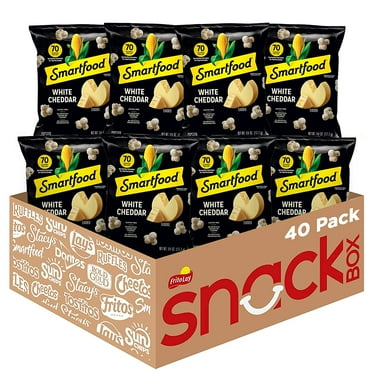 Smartfood Popcorn White Cheddar Flavored Popcorn Snacks, 0.625 Oz Bags, 40 Count Multipack
