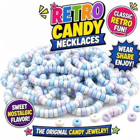 Smarties Candy Necklaces Fruit Flavored Multicolor 18 Count Child Size