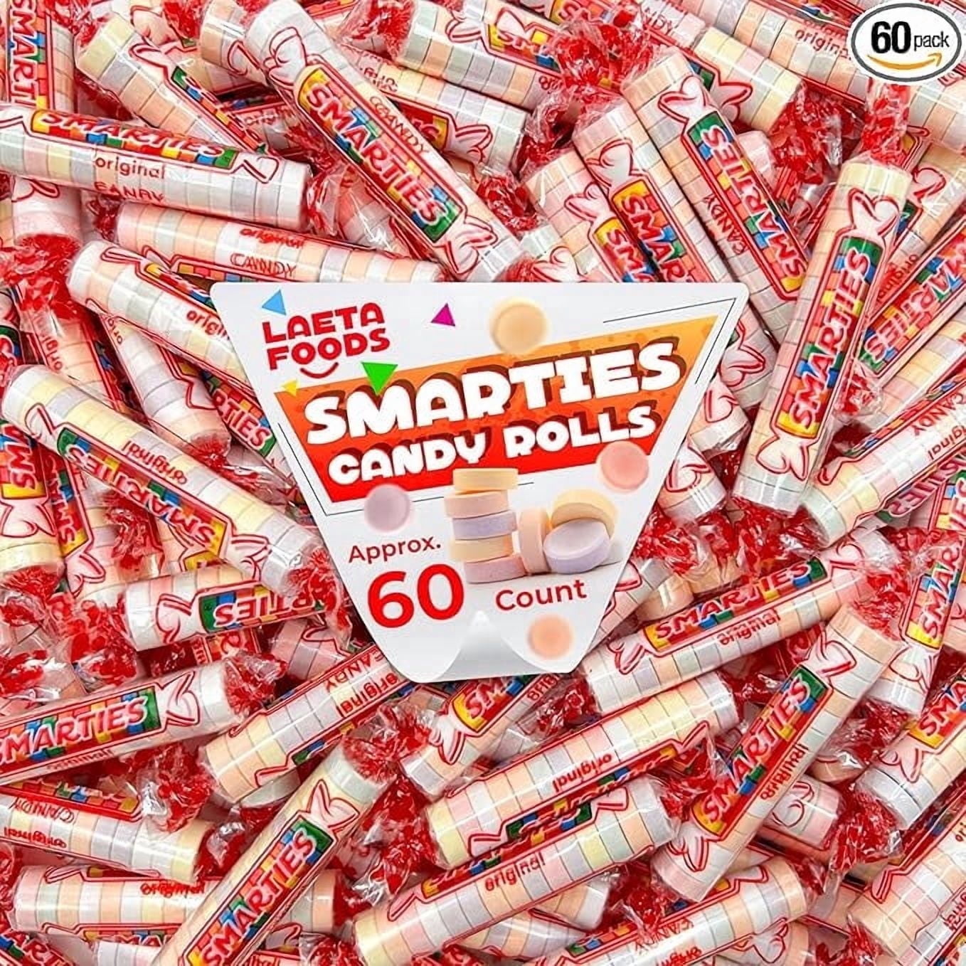 Smarty Ropes Candy Smarties Candy Rolls | 1 Pound Bag | Original Flavors - Approx. 60 ...