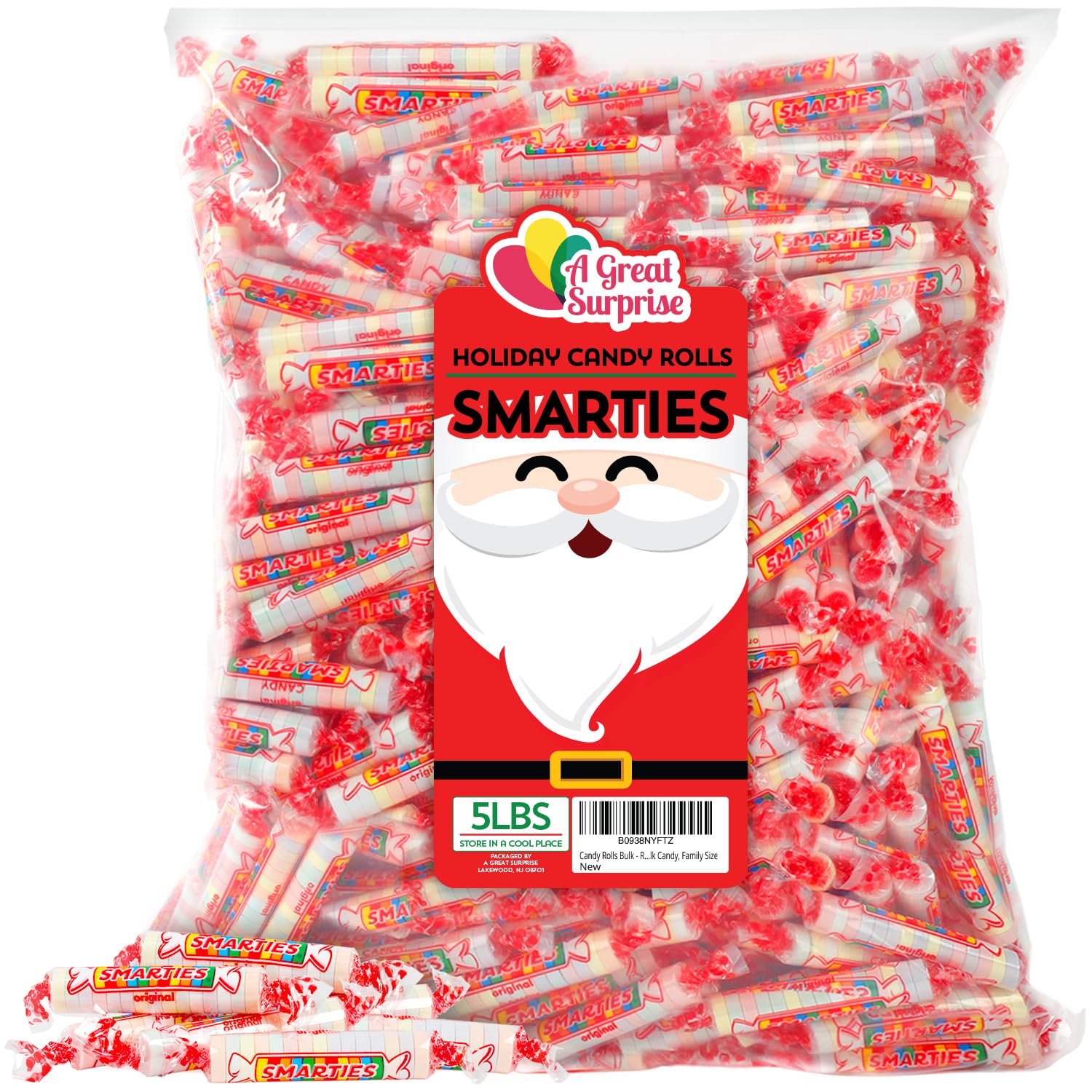 Smarties Candy Rolls Bulk 5 Pounds Holiday Christmas Candy Party