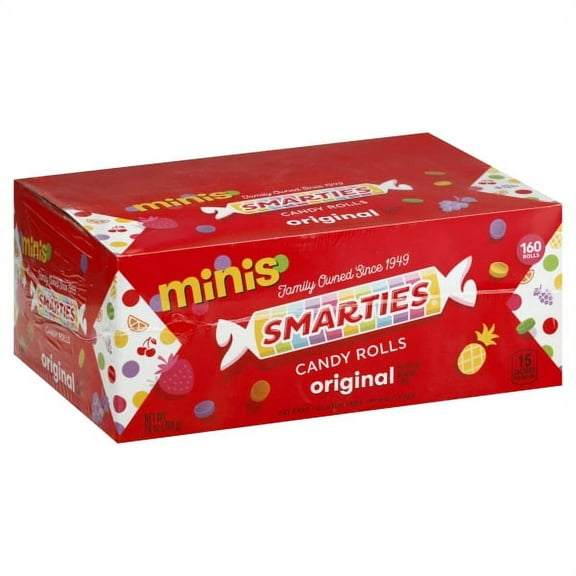 Smarties Candy Mini Rolls, Gluten Free, Vegan Free, Gluten Free, Individually Wrapped (28 oz, pack of 1)