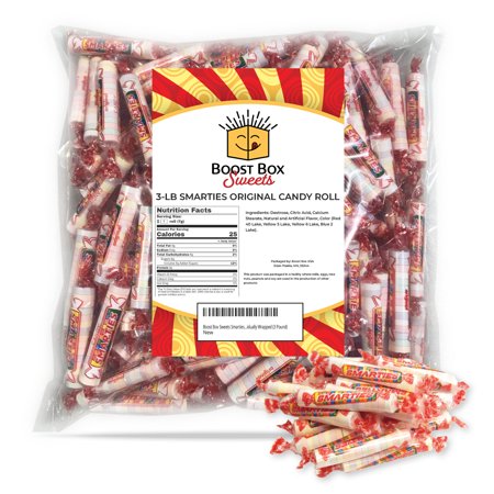 Smarties Candy Rolls Original Fruit Flavors Individually Wrapped Bulk Candy (3 Pound)
