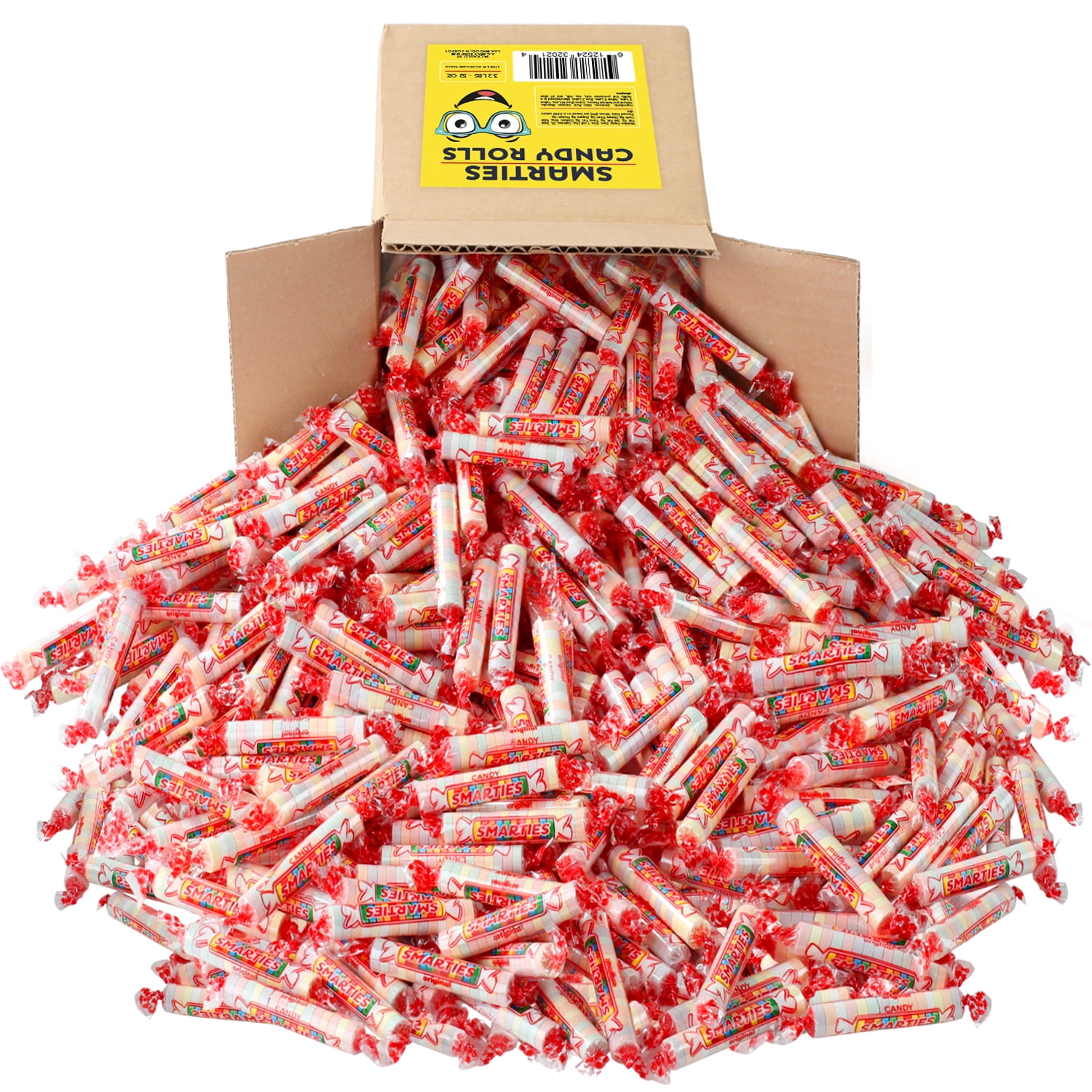 Smarties Candy Rolls Red Candy Original Flavor 6x6x6 Box Bulk