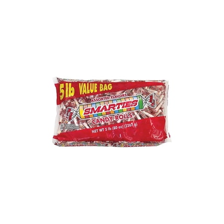 Smarties Candy Bulk Rolls Original Flavor - Gluten & Vegan Free - Classic Sweetness From Family Owned Company Since 1949, Peanut Free & Dairy Free - Perfect Halloween Candy - 8 Pound Bag