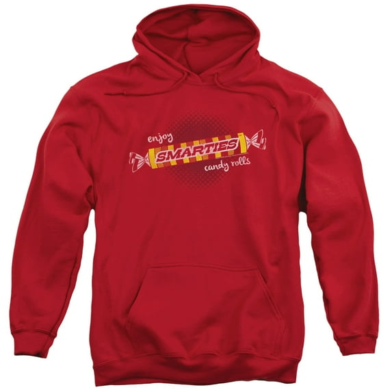 Smarties Enjoy Adult Pullover Hoodie Sweatshirt Red