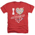 thumbnail image 1 of Smarties & I Heart Smarties - Adult Heather Short Sleeve T-Shirt, Red - 2X, 1 of 1