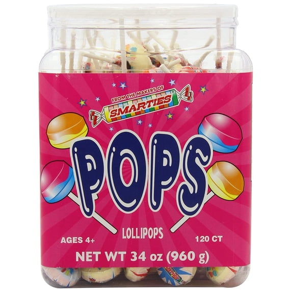 Smarties Pops, Smarties, 120 Count, 34 Ounce