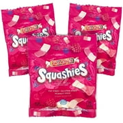 Smarties Squashies Candies - Raspberry and Cream Flavored Marshmallow Soft Foam Gummies - Pack of 3. Comes with YUMMYLAND Sticker