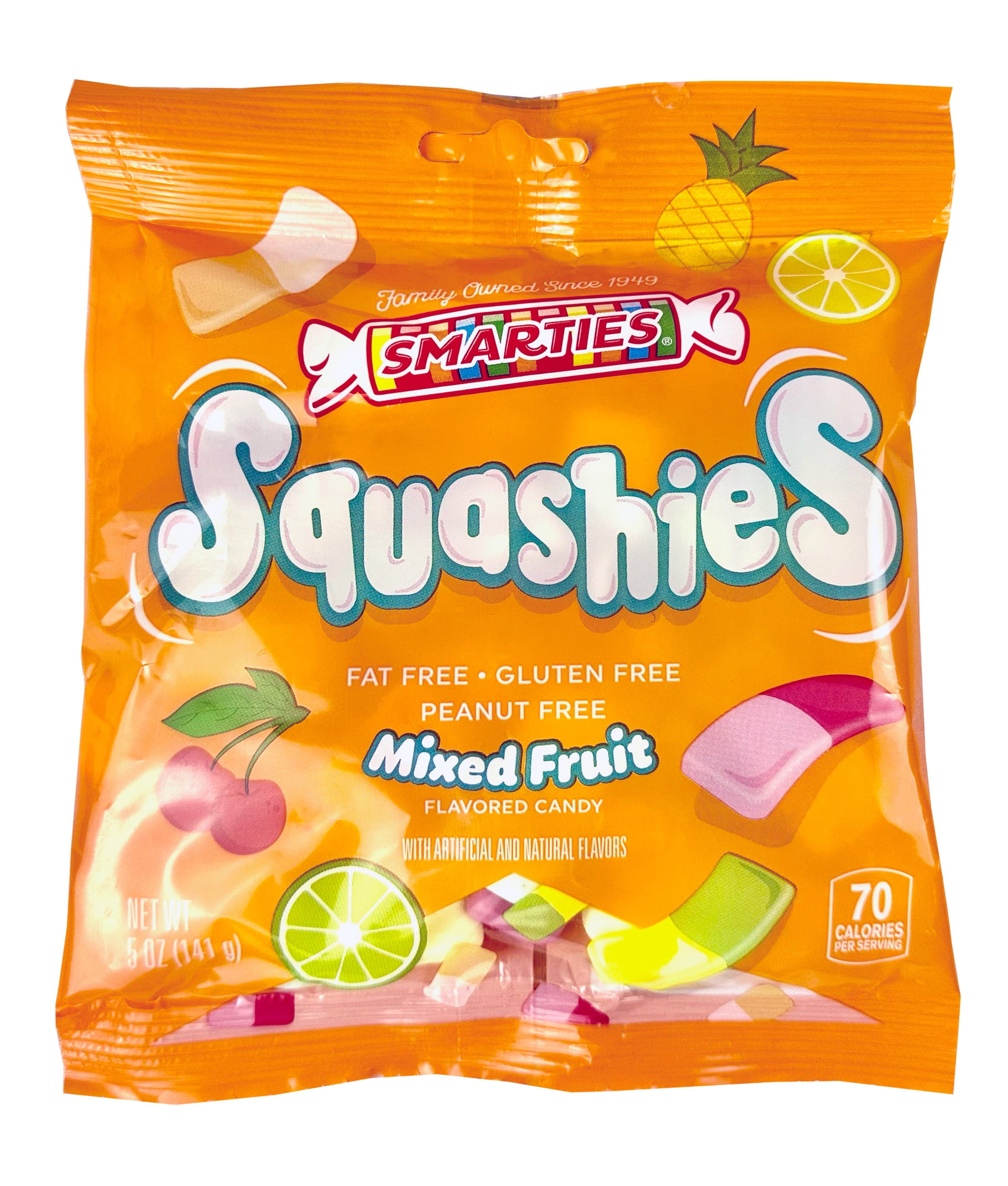 Smarties Squashies Mixed Fruit Flavor, 3pk, Gluten Free, Peanut
