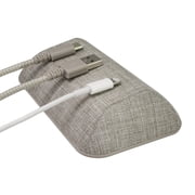 Smartish Magnetic Cord Holder - Bigger Cable Wrangler Organizer with Magnet Clips for Charger Management on Desktop, Nightstand, or Side Table - Holds 6 Cables - Lightly Toasted Beige