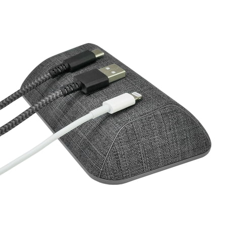 Smartish Magnetic Cord Holder - Bigger Cable Wrangler Organizer with Magnet Clips for Charger Management on Desktop, Nightstand, or Side Table - Holds 6 Cables - No. 2 Pencil Gray