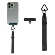 سوار هاتف Smartish - Case Clinger - حامل iPhone عالمي بحزام معصم قابل للفصل مع حشوة هاتف هدية للجنسين لجميع حافظات الهواتف iPhone وGalaxy وPixel - ربطة عنق سوداء