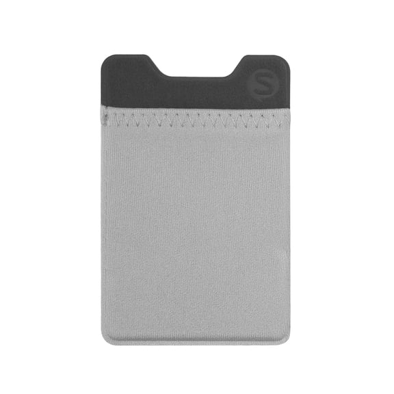 Smartish Stick-on Phone Wallet - Sidecar Slim Expandable Credit Card Adhesive Pocket (Silk) - Fits iPhone and Android (Gunmetal Gray)