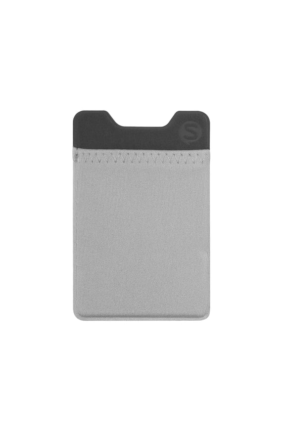 Stick-on Phone Wallet - Sidecar Slim Expandable Credit Card Adhesive Pocket (Silk) - Fits iPhone and Android (Gunmetal Gray)