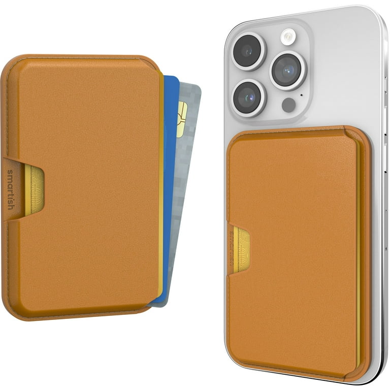 Smartish Wallet for MagSafe iPhones - Side Hustle - Vegan Leather Slim  Detachable Magnetic Card Holder for Apple iPhone 14/13/12 Models - Teddy  Bear Brown 