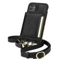 thumbnail image 1 of Smartish iPhone 11 Crossbody Case - Dancing Queen [Purse / Wallet with Detachable Strap & Card Holder] - Stiletto Black Gold, 1 of 5