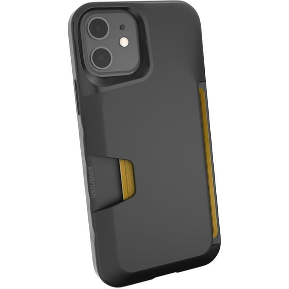 Smartish iPhone 12 / 12 Pro Wallet Case - Wallet Slayer Vol. 1 [Slim + Protective] Credit Card Holder (Silk) - Black Tie Affair