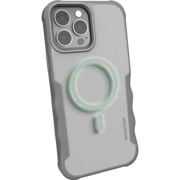Smartish iPhone 13 Pro Max Protective Case - Gripzilla Compatible with MagSafe [Rugged + Tough] Armored Slim Cover with Drop Protection - Gray Area