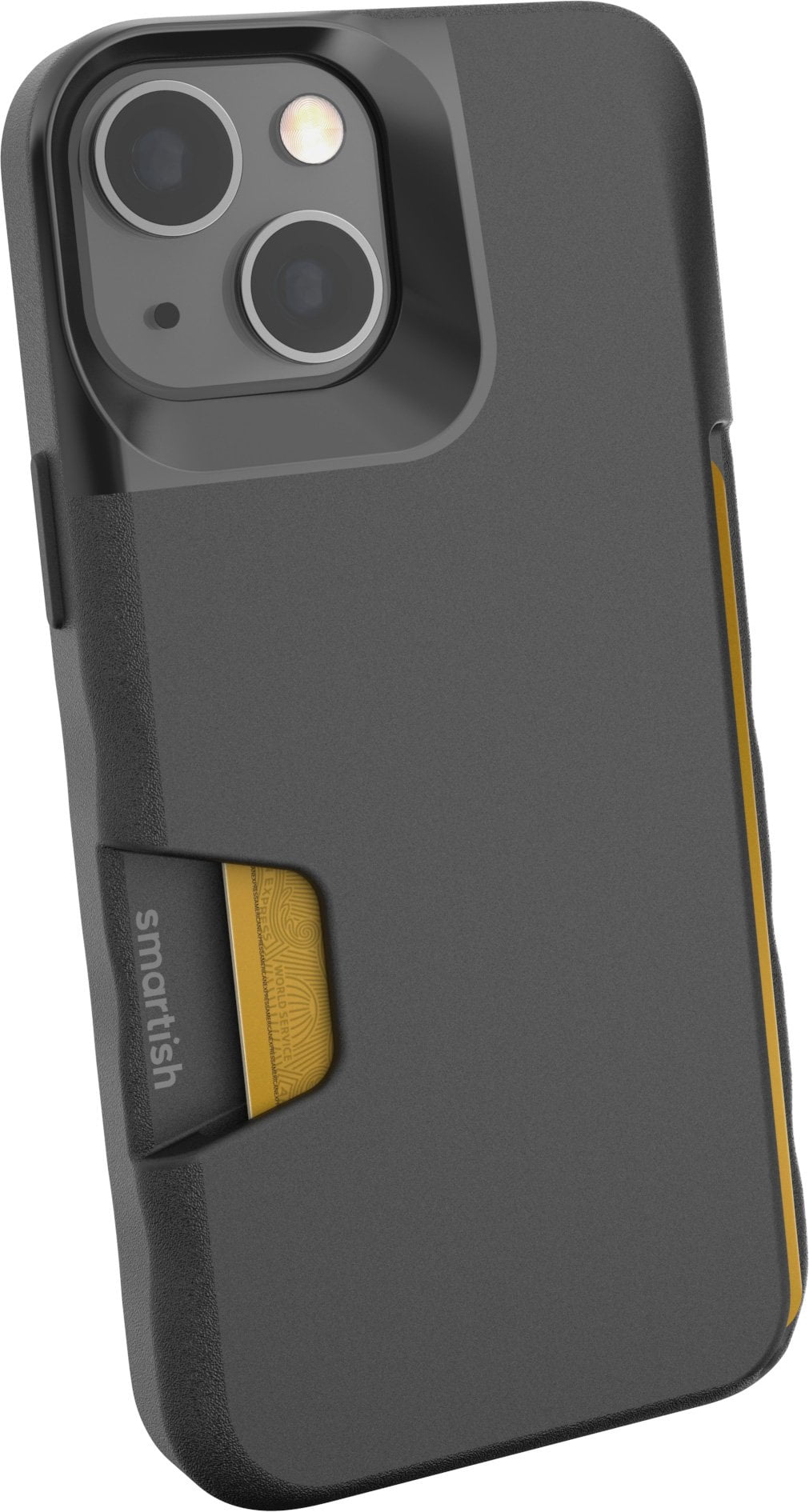 Smartish iPhone 13 mini Wallet Case - Wallet Slayer Vol. 1 [Slim + Protective] Credit Card Holder - Black Tie Affair