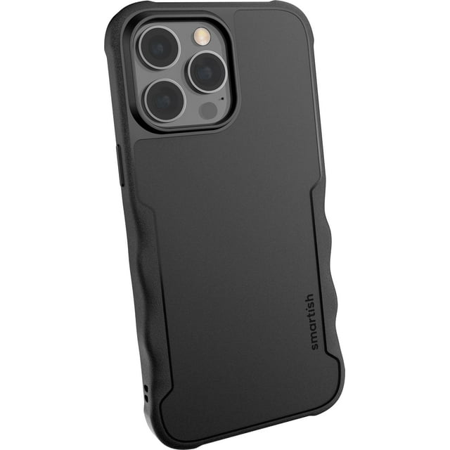 Smartish Custodia protettiva per iPhone 13 Pro – Gripzilla compatibile con MagSafe [robusta e resistente] Cover sottile corazzata con protezione contro le cadute – Black Tie Affair