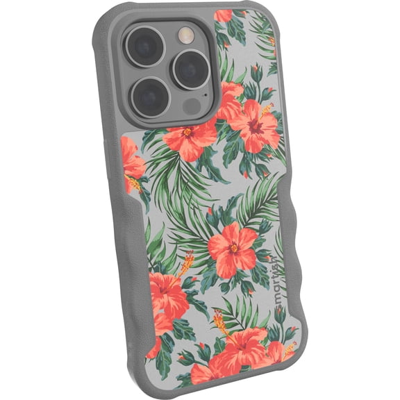 Smartish iPhone 14 Pro Protective Case - Gripzilla Compatible with MagSafe [Rugged + Tough] Armored Slim Cover with Drop Protection - Tropical Shirt
