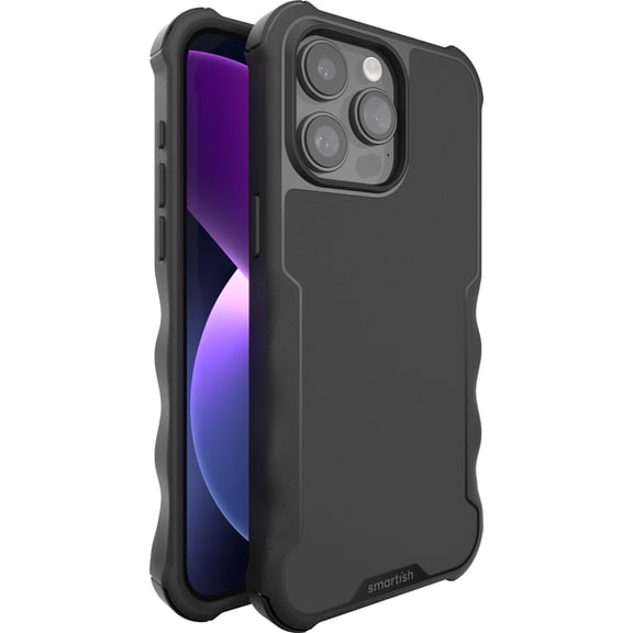 Smartish iPhone 15 Pro Max Protective Case - Gripzilla Compatible with MagSafe [Rugged + Tough] Heavy Duty Armored Slim Cover with Drop Protection - Black Tie Affair