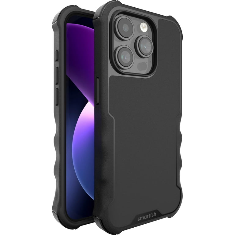 Smartish iPhone 15 Pro Protective Case - Gripzilla Compatible with MagSafe  [Rugged + Tough] Heavy Duty Armored Slim Cover with Drop Protection - Black  Tie Affair - Walmart.com
