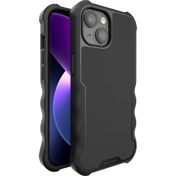 Smartish iPhone 15 Protective Case - Gripzilla Compatible with MagSafe [Rugged + Tough] Heavy Duty Armored Slim Cover with Drop Protection - Black Tie Affair