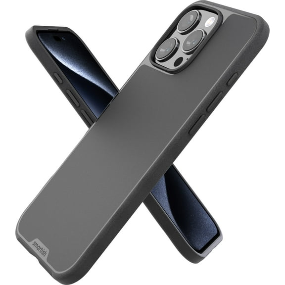 Smartish® iPhone 16 Pro Max Magnetic Case - Gripmunk Compatible with MagSafe [Lightweight + Protective] Slim & Thin Grip Cover with Microfiber Lining for Apple iPhone 16 Pro Max - Black Tie Affair