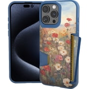Smartish  iPhone 16 Pro Max Wallet Case - Wallet Slayer Vol. 1 [Slim + Protective] Credit Card Holder - Drop Tested Hidden Card Slot Cover Compatible with Apple iPhone 16 Pro Max - Wildflower Fields