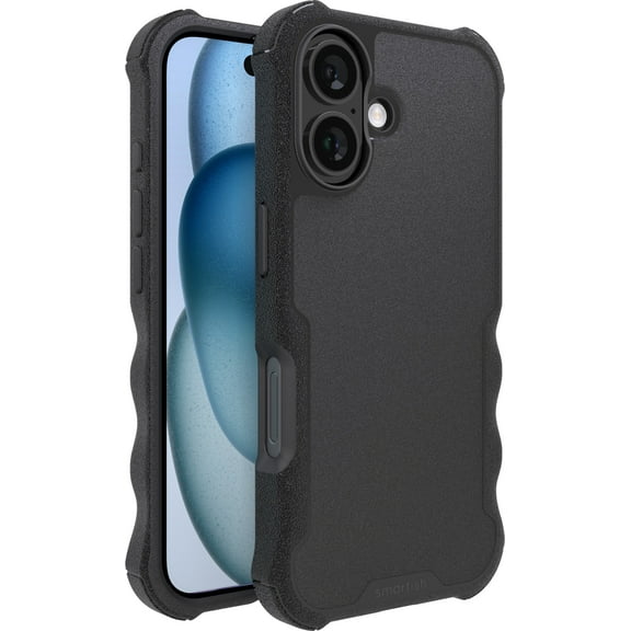 Smartish® iPhone 16 Protective Magnetic Case - Gripzilla Compatible with MagSafe [Rugged + Tough] Heavy Duty Grip Armored Slim Cover w/ Drop Tested Protection for Apple iPhone 16 - Black Tie Affair