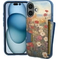 thumbnail image 1 of Smartish® iPhone 16 Wallet Case - Wallet Slayer Vol. 1 [Slim + Protective] Credit Card Holder - Drop Tested Hidden Card Slot Cover Compatible with Apple iPhone 16 - Wildflower Fields, 1 of 6