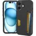 thumbnail image 1 of Smartish® iPhone 16 Wallet Case - Wallet Slayer Vol. 2 [Slim + Protective] Credit Card Holder w/Kickstand - Drop Tested Hidden Card Slot Cover Compatible w/Apple iPhone 16 - Black Tie Affair, 1 of 6