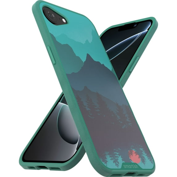 Smartish® iPhone 16e MagSafe Case - Gripmunk Magnetic Slim Case [Lightweight + Protective] Thin Grip Cover with Microfiber Lining for Apple iPhone 16e 2025 - Moving Mountains