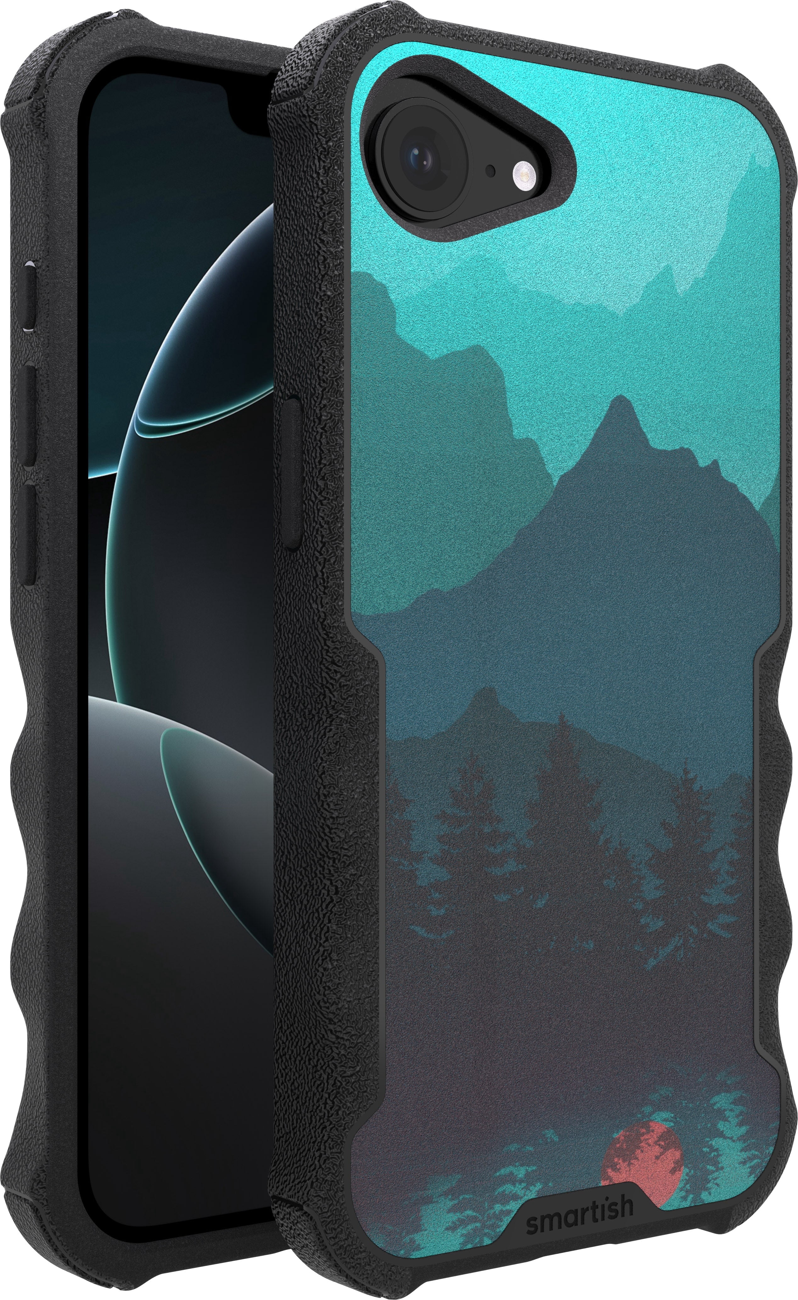 Smartish iPhone 17e/16e MagSafe Case - Gripzilla - Heavy Duty Armor Cover - Mountains