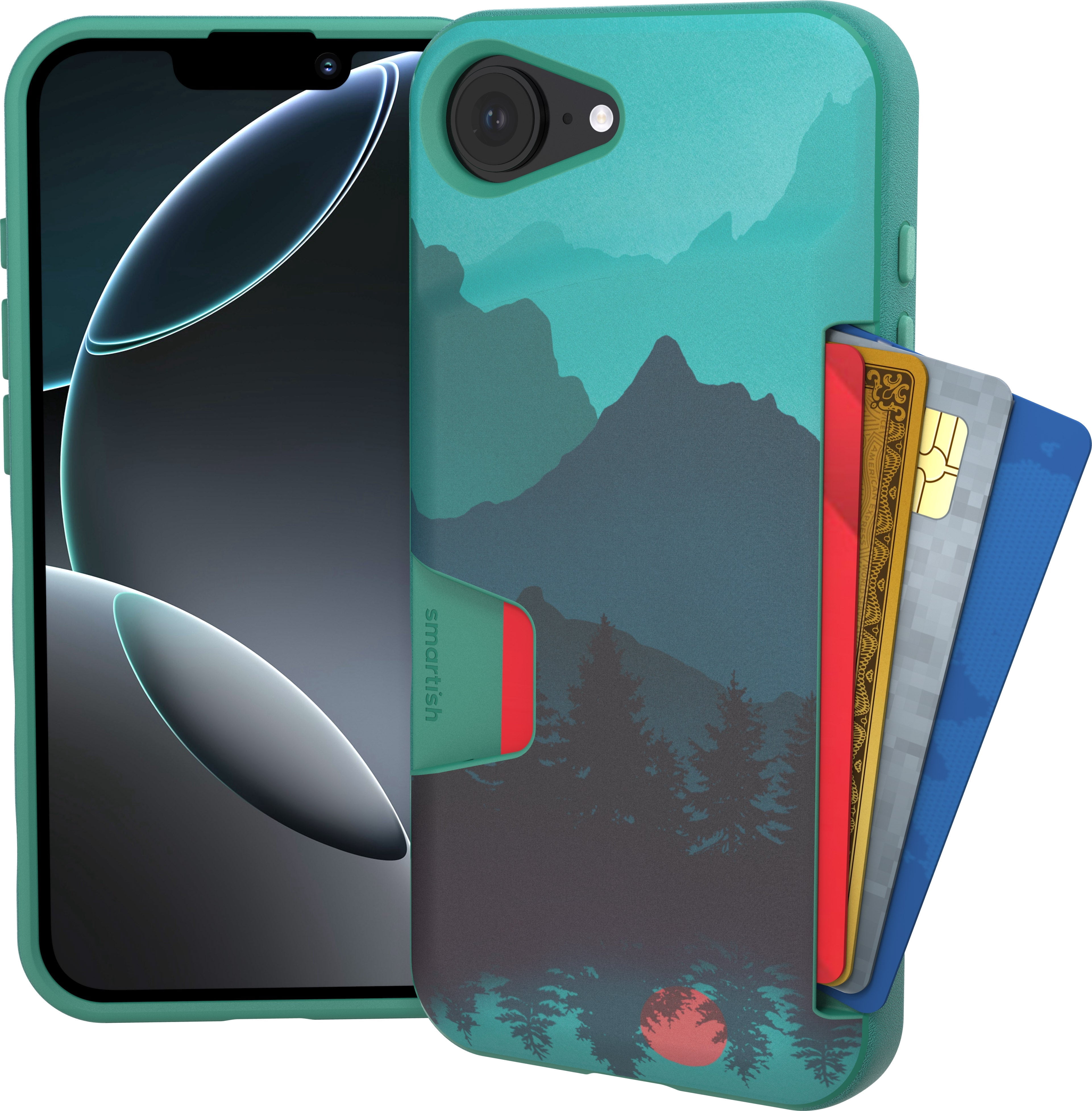 Smartish iPhone 17e/16e Wallet Case - Wallet Slayer Vol 1 - Slim Card Holder - Green