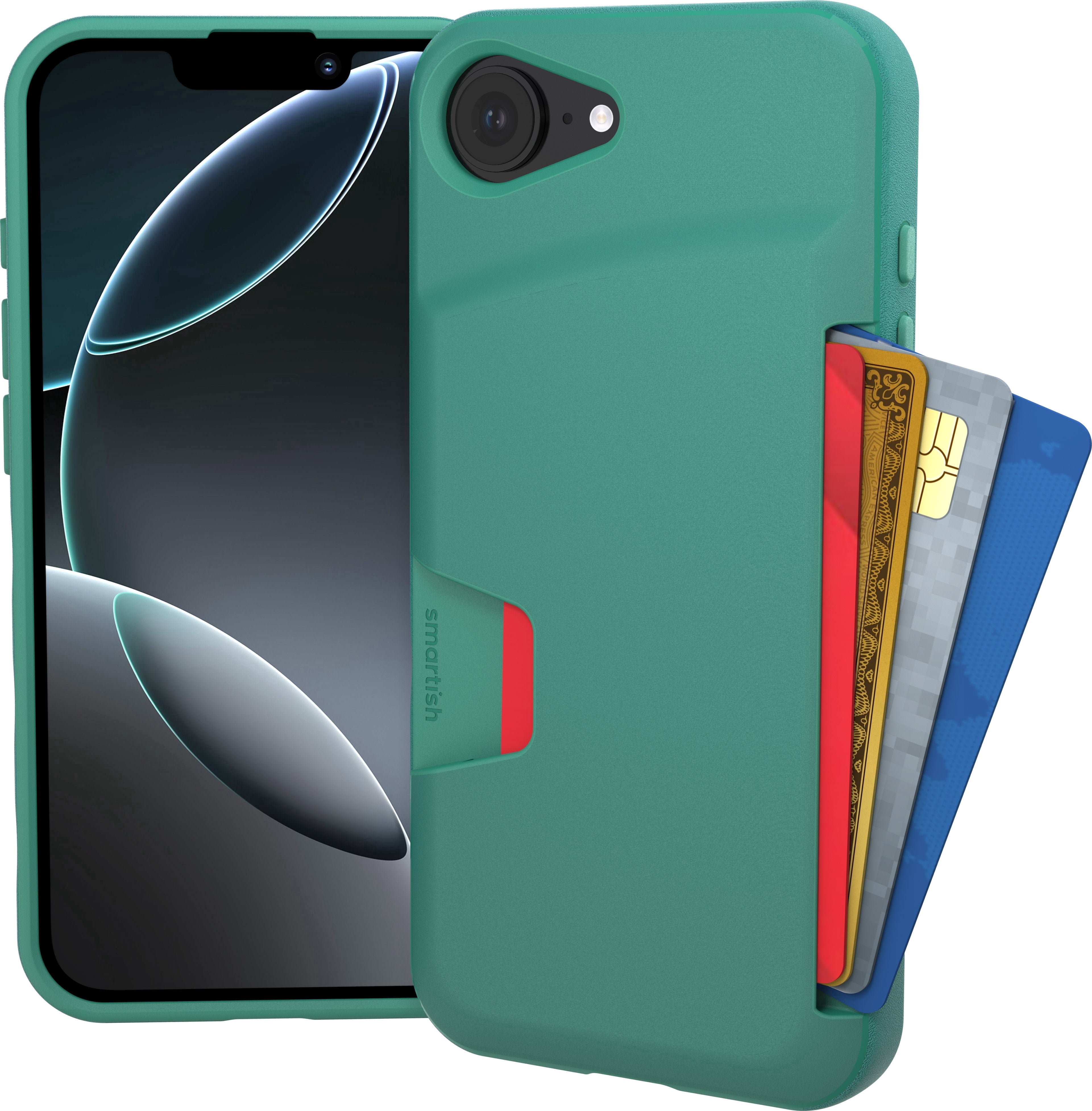 Smartish iPhone 17e/16e Wallet Case - Wallet Slayer Vol 1 - Slim Card Holder - Jade