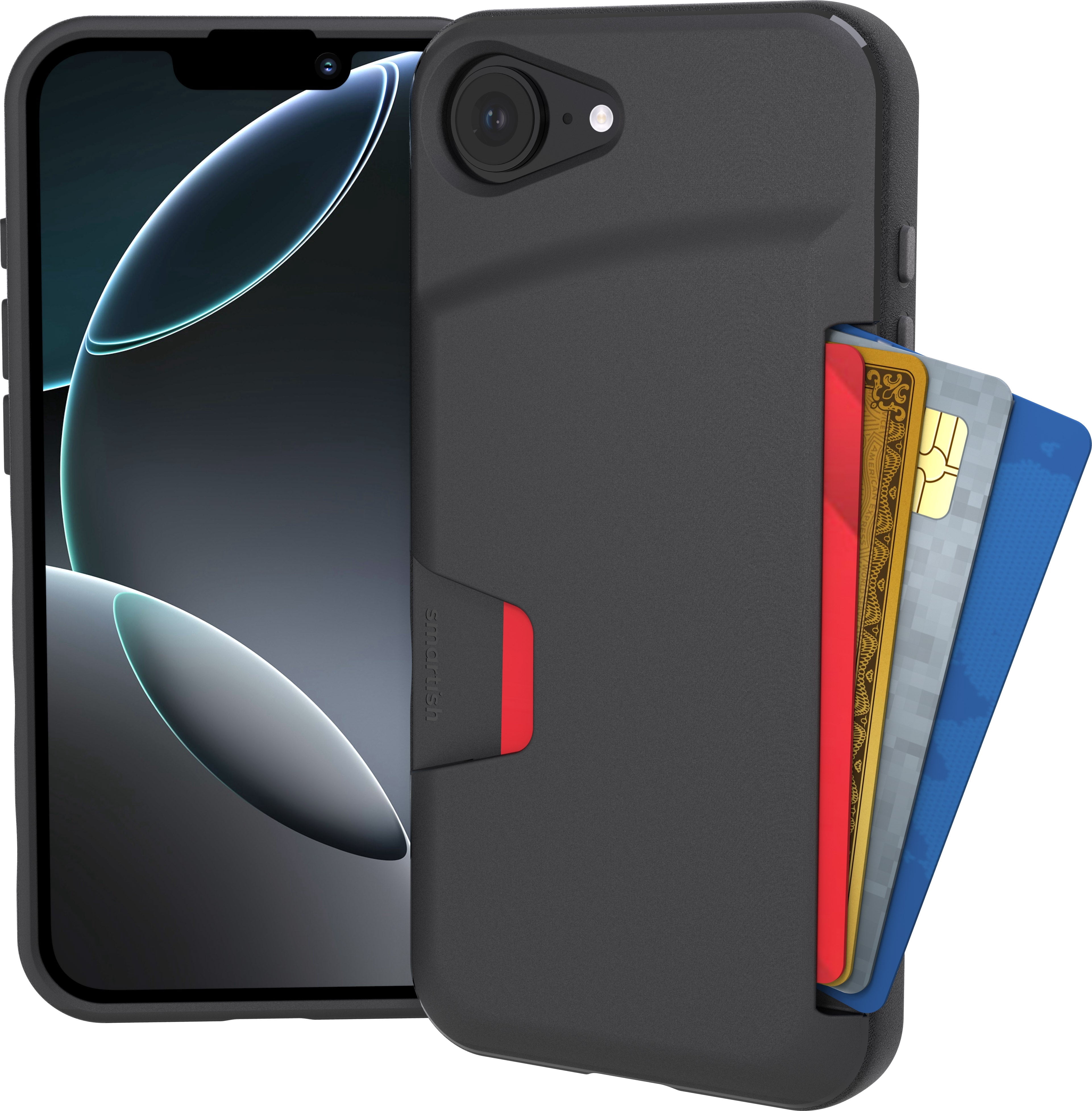Smartish iPhone 17e/16e Wallet Case - Wallet Slayer Vol 1 - Slim Card Holder - Black