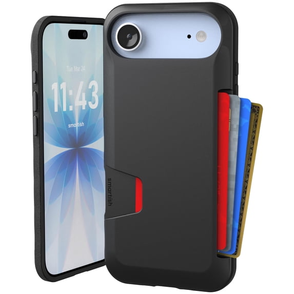 Smartish iPhone Air Wallet Case, Wallet Slayer Vol 1, Card Holder, Black