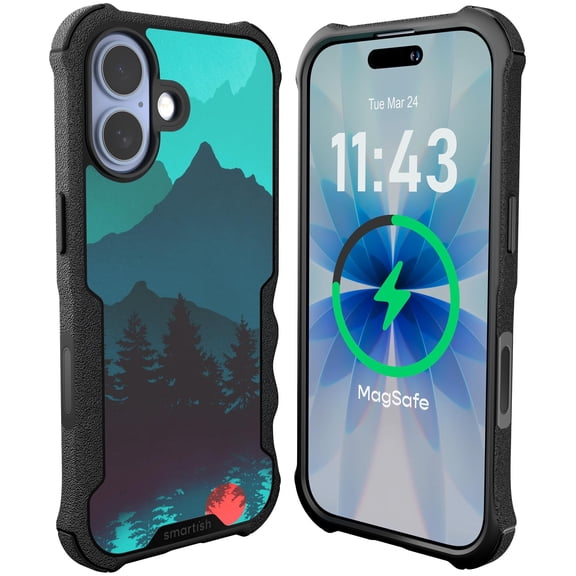 Smartish iPhone 17 Case MagSafe, Gripzilla, Rugged Heavy Duty Armor, Mountains