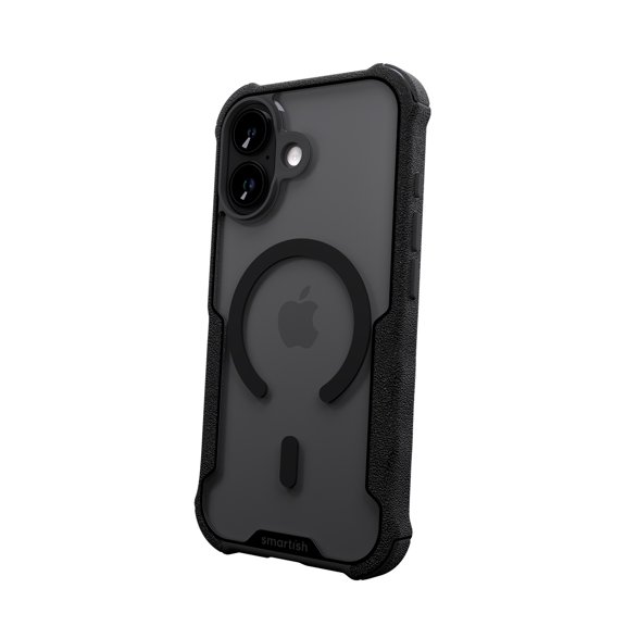 Smartish® iPhone 17 MagSafe Case - Gripzilla Protective Magnetic Clear Case [Rugged + Tough] Heavy Duty Grip - Anti-Yellowing Drop Tested Cover for Apple iPhone 17 - Clearly Black