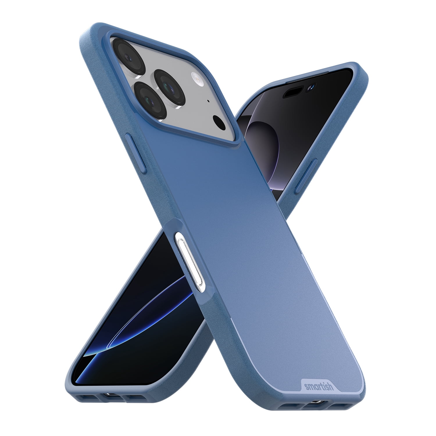 Smartish® iPhone 17 Pro MagSafe Case - Gripmunk Magnetic Slim Case [Lightweight + Protective] Thin Grip Cover with Microfiber Lining for Apple iPhone 17 Pro - Blues on The Green