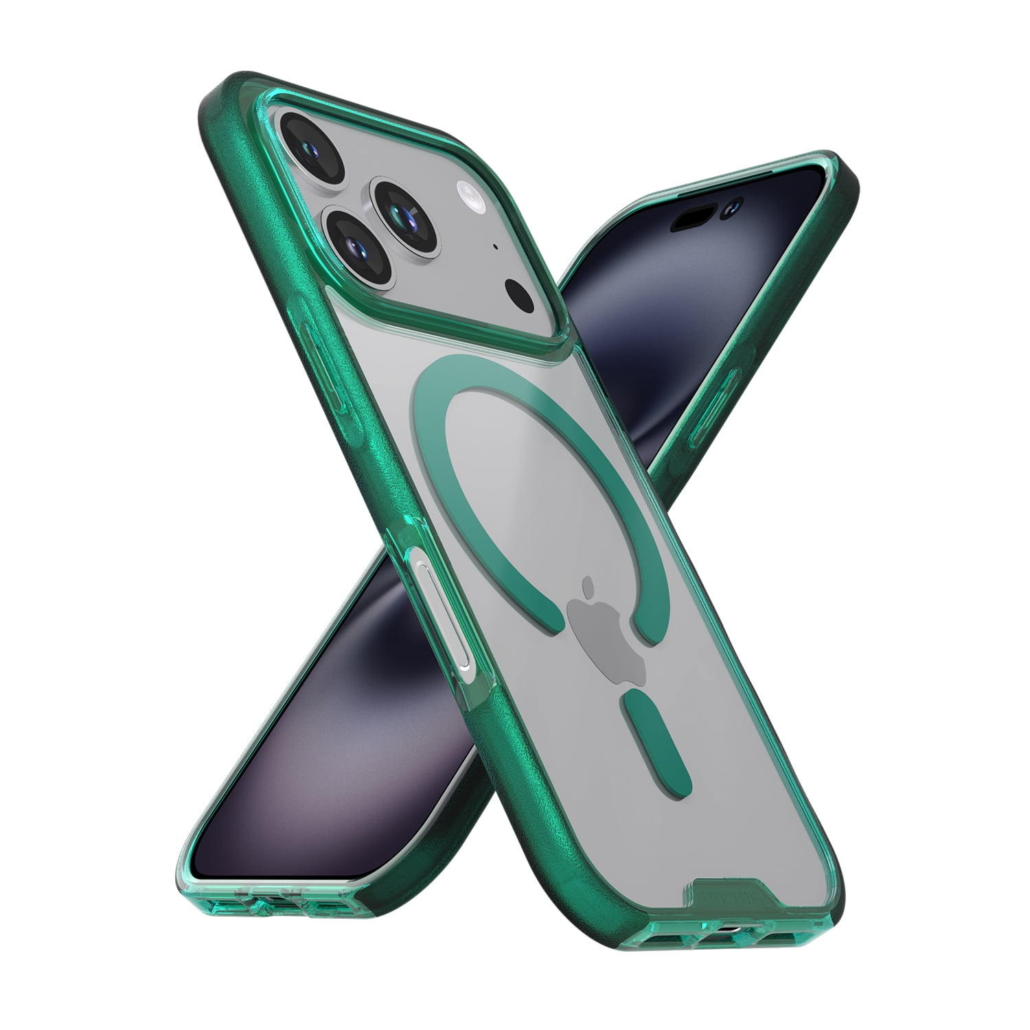 Smartish® iPhone 17 Pro MagSafe Clear Case - Gripmunk Magnetic Slim Case [Lightweight + Protective] Anti-Yellowing Thin Grip Clear Cover for Apple iPhone 17 Pro - Clearly Green