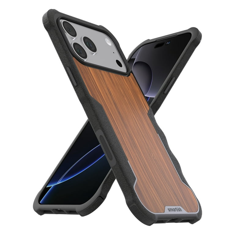 Gripzilla with MagSafe - Armor Case for iPhone 17 Pro Max by Smartish - Walnut Woods